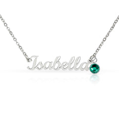 Give your special someone a personalized necklace made just for them — with a personal touch that's truly one of a kind! Our Custom Name Necklace with Birthstone combines a timeless cursive name design with a sparkling birthstone charm.
