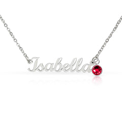 Give your special someone a personalized necklace made just for them — with a personal touch that's truly one of a kind! Our Custom Name Necklace with Birthstone combines a timeless cursive name design with a sparkling birthstone charm.