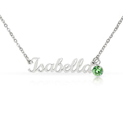 Give your special someone a personalized necklace made just for them — with a personal touch that's truly one of a kind! Our Custom Name Necklace with Birthstone combines a timeless cursive name design with a sparkling birthstone charm.