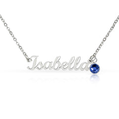 Give your special someone a personalized necklace made just for them — with a personal touch that's truly one of a kind! Our Custom Name Necklace with Birthstone combines a timeless cursive name design with a sparkling birthstone charm.