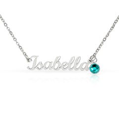 Give your special someone a personalized necklace made just for them — with a personal touch that's truly one of a kind! Our Custom Name Necklace with Birthstone combines a timeless cursive name design with a sparkling birthstone charm.
