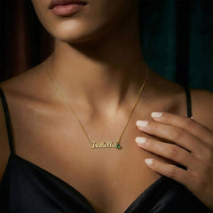 Give your special someone a personalized necklace made just for them — with a personal touch that's truly one of a kind! Our Custom Name Necklace with Birthstone combines a timeless cursive name design with a sparkling birthstone charm.
