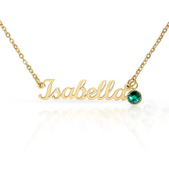 Give your special someone a personalized necklace made just for them — with a personal touch that's truly one of a kind! Our Custom Name Necklace with Birthstone combines a timeless cursive name design with a sparkling birthstone charm.