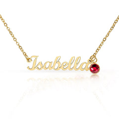 Give your special someone a personalized necklace made just for them — with a personal touch that's truly one of a kind! Our Custom Name Necklace with Birthstone combines a timeless cursive name design with a sparkling birthstone charm.