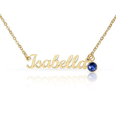 Give your special someone a personalized necklace made just for them — with a personal touch that's truly one of a kind! Our Custom Name Necklace with Birthstone combines a timeless cursive name design with a sparkling birthstone charm.
