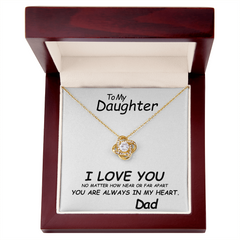 To my Daughter, I love you. No matter how near or far apart, you are always in my heart , Love Dad